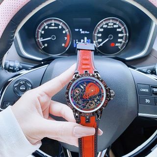 XẢ KHO ĐỒNG HỒ NAM TRUNG CẤP HOT TREND ROGERR DÂY CAO SU BỌC DA MẶT GIẢ CƠ