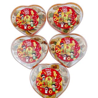 [Tết 2025] Bánh đồng tiền mix hạt hộp trái tim (200gr)