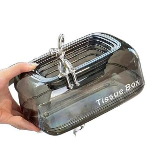 Hộp đựng khăn giấy tự lún tissue box sang trọng, miệng hộp tự chìm tránh kẹt giấy kèm Gấu