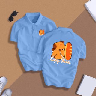 Áo polo Nam nữ CAPY BARA MANG BÁNH MÌ.chất vải poly cá sấu trẻ ,trung Thanh lich