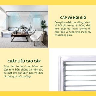 Cửa Gió Nan Bầu Dục 1 Lớp, Lưu Thông Không Khí, Sơn Tĩnh Điện, Che Lỗ Trần Thạch Cao, Asia Green ( Giá bao gồm VAT)
