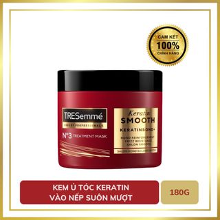 Kem ủ tóc TRESemme Keratin Smooth Tinh dầu Argan cho tóc Khô Xơ Rối 180g - Chính Hãng