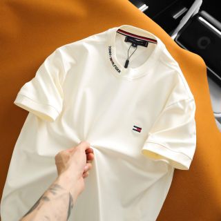 Áo thun nam. logo thêu bo cổ cực đẹp , logo hãng thêu ngực sắt nét
