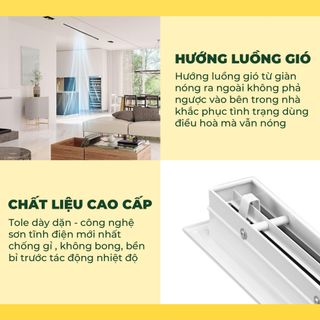 Cửa Gió Nan 2 Slot, Điều Chỉnh Lưu Lượng Gió, Sơn Tĩnh Điện, Cửa Cấp/Hồi, ASIA GREEN ( Giá bao gồm VAT)