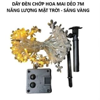 DÂY ĐÈN CHỚP MÀU VÀNG HOA MAI DẺO 7M NLMT
