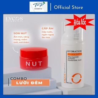 Combo LƯỜI ĐÊM Lycos (Gel Cấp Ẩm Lycos, Kem Dưỡng Ẩm Lycos + Son Dưỡng NUT Lycos)