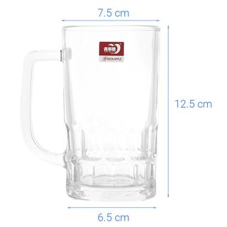 BỘ 6 LY THỦY TINH UỐNG BIA DELI 360ML ZB16