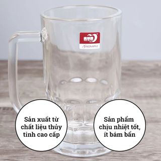 BỘ 6 LY THỦY TINH UỐNG BIA DELI 360ML ZB16