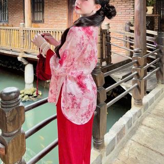 SET LAM GẤM 3 nút bọc áo gấm quần latin