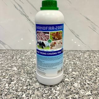 Chế Phẩm Nano Bạc Nanofar-2000 Khử Trùng Chuồng Trại, Diệt Vi Khuẩn, Vi-rút, Vi Sinh Vật Gây Hại 1L