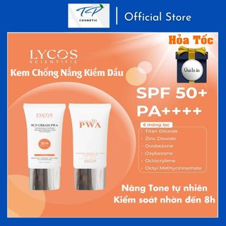 Kem Chống Nắng Kiểm Soát Dầu Lycos PWA ngừa mụn SPF 50+ PA ++++ kiểm soát bóng nhờn hiệu quả