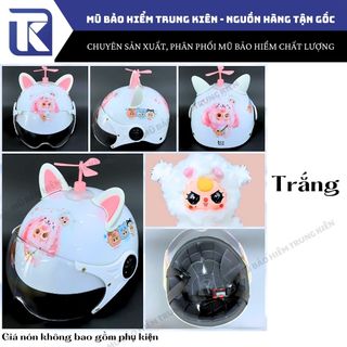 Nón bảo hiểm cho bé hình Baby Three gắn kính siêu dễ thương [KHÔNG KÈM PHỤ KIỆN], Nón chính hãng Long Thanh, đạt chuẩn ATGT