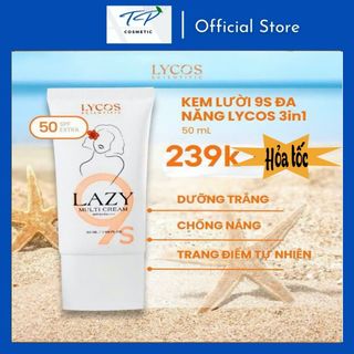 Kem Lười 3in1 Lycos 9S chuyên Dưỡng Trắng, Căng Bóng, Chống Nắng Lazy Multi Cream