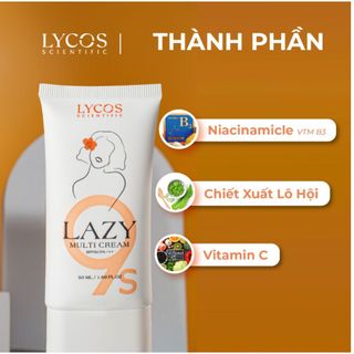 Kem Lười 3in1 Lycos 9S chuyên Dưỡng Trắng, Căng Bóng, Chống Nắng Lazy Multi Cream
