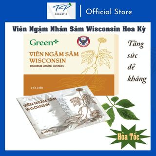 Viên Ngậm Sâm Wisconsin Hoa Kỳ - Kẹo Ngậm Sâm Mỹ - Hỗ trợ sức khỏe, tăng sức đề kháng