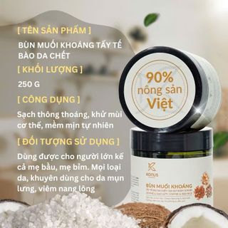 Bùn Muối Khoáng Tẩy Tế Bào Chết Konus - Sạch, Mềm Mịn, Khử Mùi Tự Nhiên