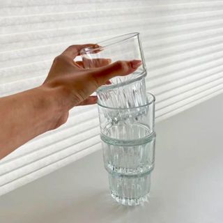 BỘ 6 LY THỦY TINH NGẤN SỌC 350ML BM5008- 3