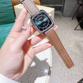 ĐỒNG HỒ NAM TRUNG CẤP HOT TREND SEIKA DÂY DA NÂU MẶT VUÔNG CỔ ĐIỂN