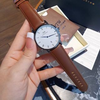 HOT DEAL ĐỒNG HỒ NAM NỮ HOT TREND THỜI TRANG D.W DÂY DA MẶT CÓ LỊCH