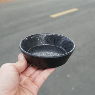 Chén tròn đen vân đá đựng món tráng miệng - giá sỉ