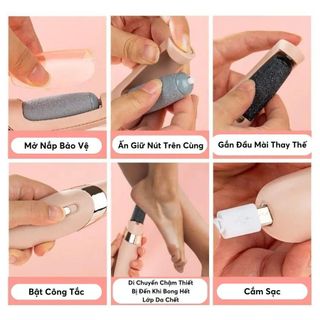 Máy chà gót chân,chà tự động, kèm 2 đầu mài, THÙNG 120 CÁI, giá sỉ - giá bán buôn
