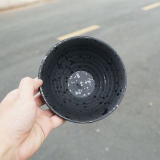 Tô tròn đen vân đá ăn soup - giá sỉ