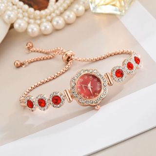 Đồng hồ hoa đính đá mặt màu khoá rút hiện đại tinh tế ( Hàng Giá Tận Xưởng )
