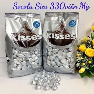 kẹo socola kisses Ú bạc gói 1.58kg 330 viên của Mỹ.