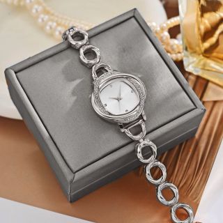 Đồng hồ vòng nối mặt xà cừ màu đính đá vòng đơn giản tinh tế hiện đại ( Hàng Giá Tận Xưởng )