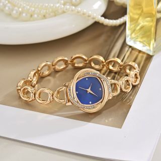 Đồng hồ vòng nối mặt xà cừ màu đính đá vòng đơn giản tinh tế hiện đại ( Hàng Giá Tận Xưởng )