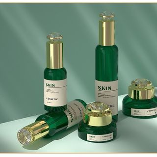 Vỏ Chai PET thuỷ tinh Mỹ phẩm đáy nắp kim cương from tròn Cao cấp, 120ml 100ml 40ml 50gr 30gr ( Hàng Giá Tận Xưởng )