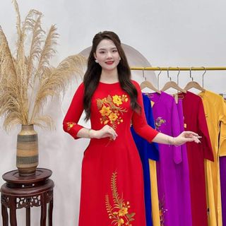 ÁO DÀI Thiêu lụa Mỹ Cao Cấp Co Giãn 4 Chiều, Mặc cảm giác rất thoải mái 
Sỉ Toàn Quốc giá tốt nhất