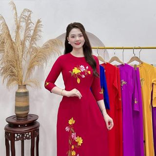 ÁO DÀI Thiêu lụa Mỹ Cao Cấp Co Giãn 4 Chiều, Mặc cảm giác rất thoải mái 
Sỉ Toàn Quốc giá tốt nhất