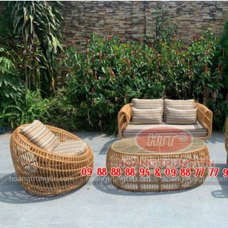 Sofa mây nhựa cao cấp ngoài trời giá tại xưởng sản xuất Sài Gòn