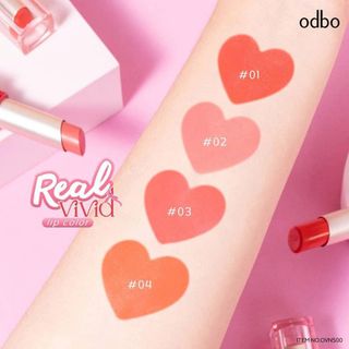 (OVN500) Son Lì Bền màu Real Vivid Lip Color Odbo 3.4g
