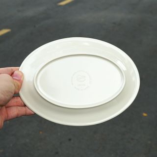 Dĩa elip hoa văn xanh - Giá sỉ