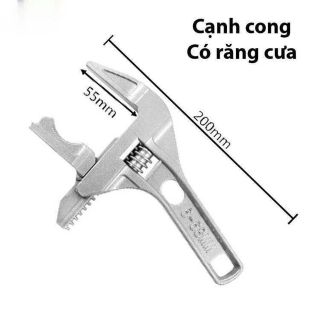 Mỏ lết nhà tắm đa năng đổi đầu cạnh cong vặn ống nước, bồn nước nhà vệ sinh từ 6-68mm