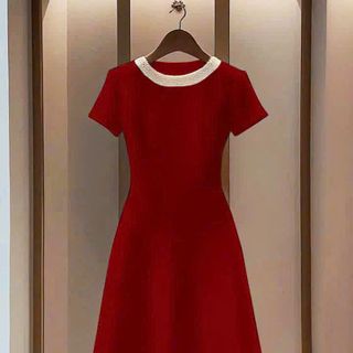 Đầm xoè cườm cổ thiết kế sang trọng hàng cao cấp