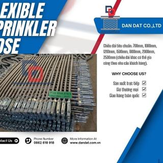 Ống mềm cấp nước đầu phun, Khớp nối mềm inox cho đầu phun Sprinkler D25