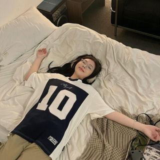 Áo thun phối số 10 phong cách thể thao, cá tính Nam Unisex Menswear