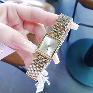 ĐỒNG HỒ NỮ CAO CẤP MỚI NHẤT C K MẶT VUÔNG MINI DÂY THÉP