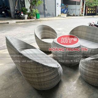 Sofa Trứng dây tròn nhựa giả mây giá rẻ