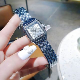 ĐỒNG HỒ NỮ THỜI TRANG HOT TREND CATIE MẶT VUÔNG HỘT 2 SIZE MINI