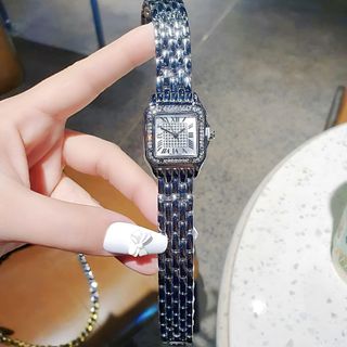ĐỒNG HỒ NỮ THỜI TRANG HOT TREND CATIE MẶT VUÔNG HỘT 2 SIZE MINI