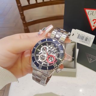 ĐỒNG HỒ NAM CAO CẤP MỚI NHẤT GUEZZ  GW0488G DÂY INOX MẶT CHONOGRAP THỂ THAO