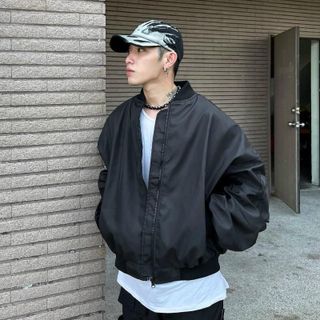 Áo khoác bomber MERO nam nữ tay có khóa năng động ( không nhún) , cá tính Unisex Menswear