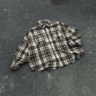 Áo khoác sơ mi nam nữ FLANNEL tay dài from rộng nhiều màu cá tính (ảnh cận chất)