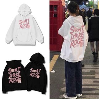 Áo hoodie nam nữ in chữ màu hồng SOAT ROGE thời trang,cá tính Women Top