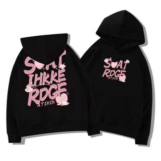 Áo hoodie nam nữ in chữ màu hồng SOAT ROGE thời trang,cá tính Women Top
