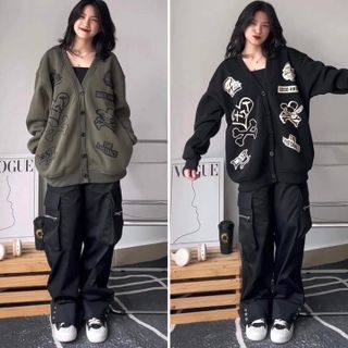 Áo Cardigan nam nữ GOOD HABITS có túi from rộng cá tính Women Jacket Unisex